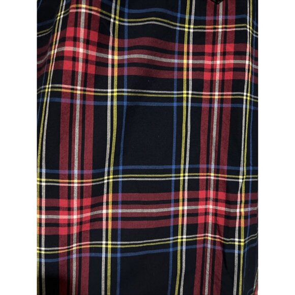 Talbots Split Neck Tunic Holiday Velvet Trim in Cabin Plaid Shirt - Women's 1X - Picture 5 of 11